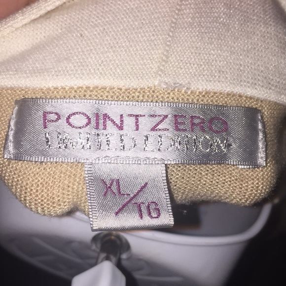Tan & White Point Zero Limited Edition Cardigan Size XL - Picture 8 of 8